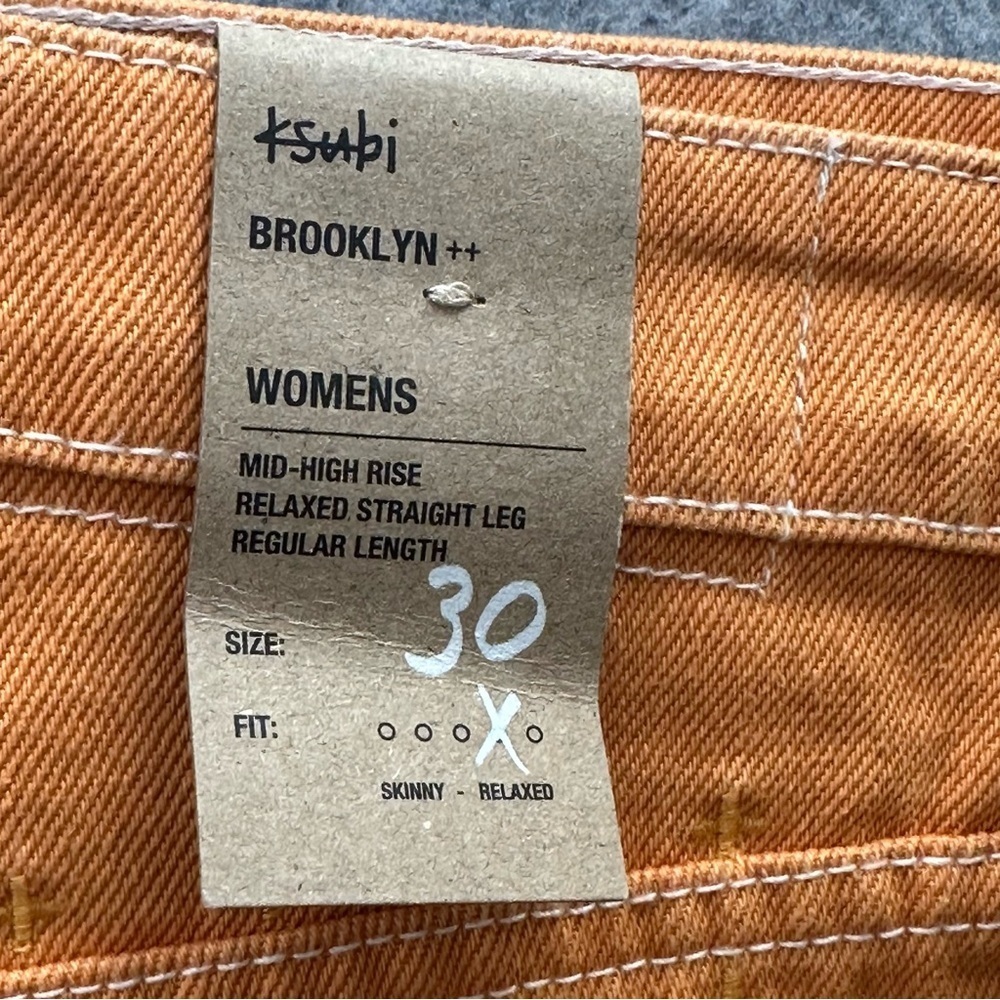 Ksubi Women's Brooklyn Flame Relaxed Straight Leg Jean  Sz: 30 - Picture 12 of 15